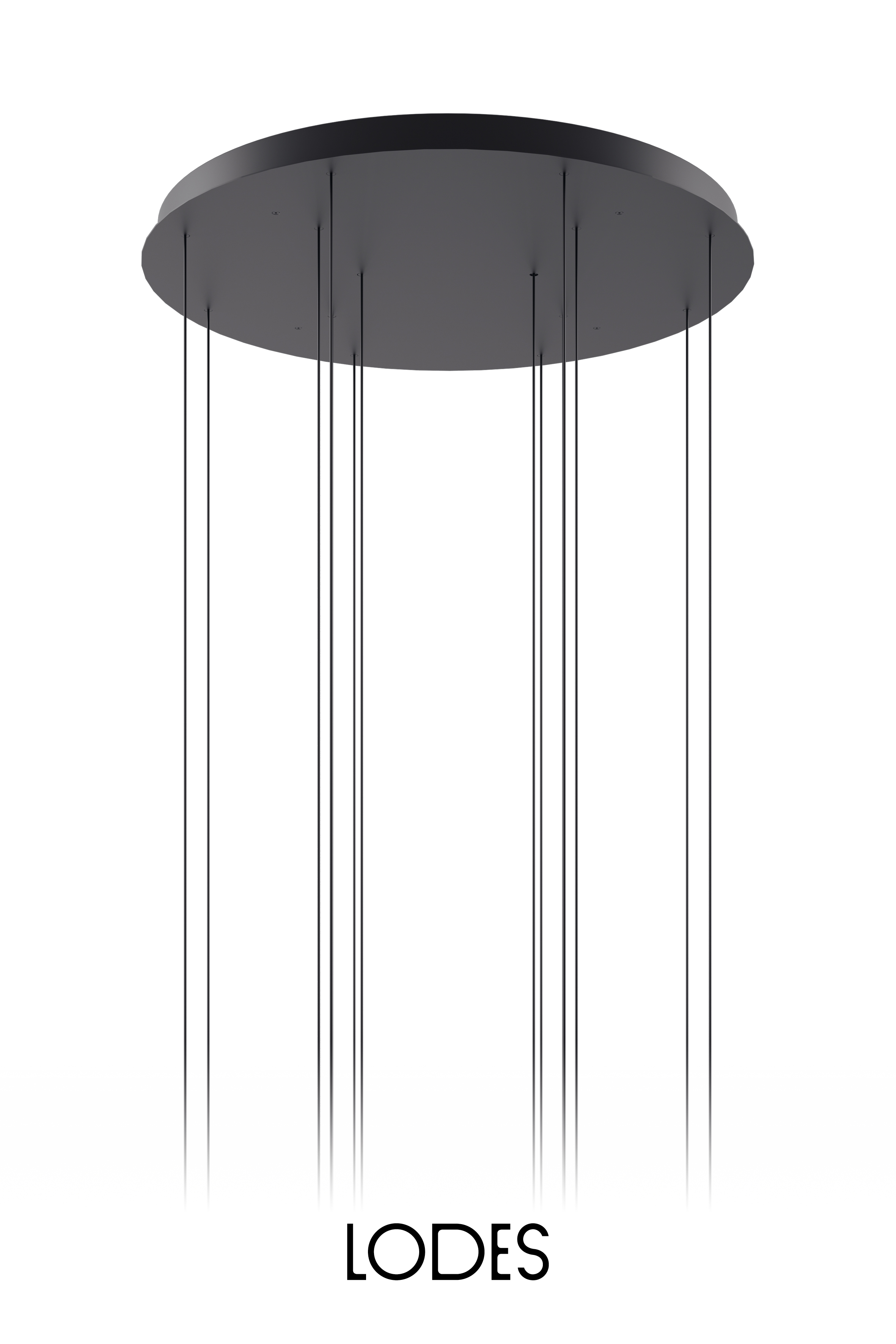 Levně Lodes Kulatá montura pro 14 svítidel LODES, ⌀ 74 cm Barva: Matná černá