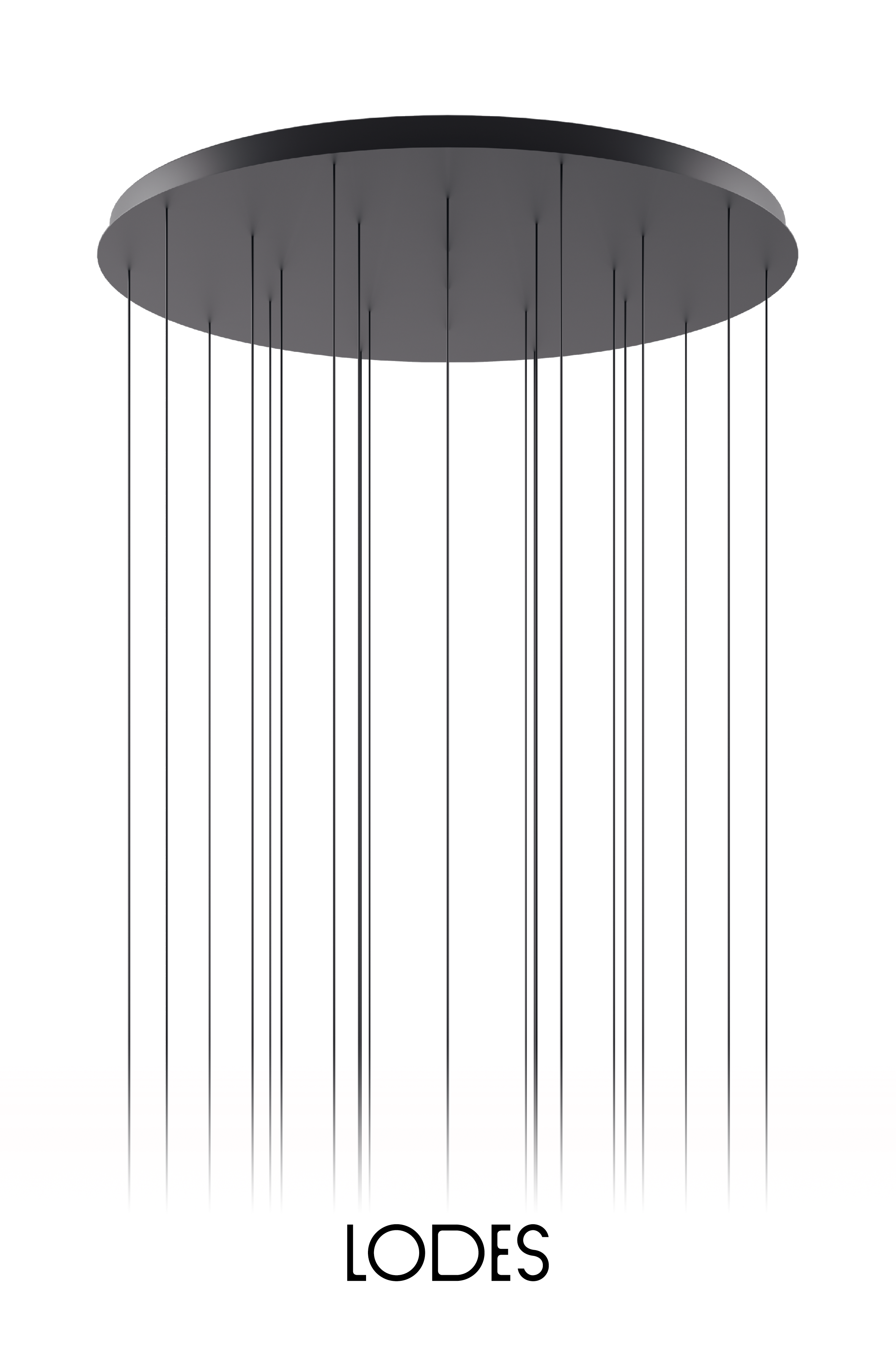 Levně Lodes Kulatá montura pro 24 svítidel LODES, ⌀ 100 cm Barva: Matná černá