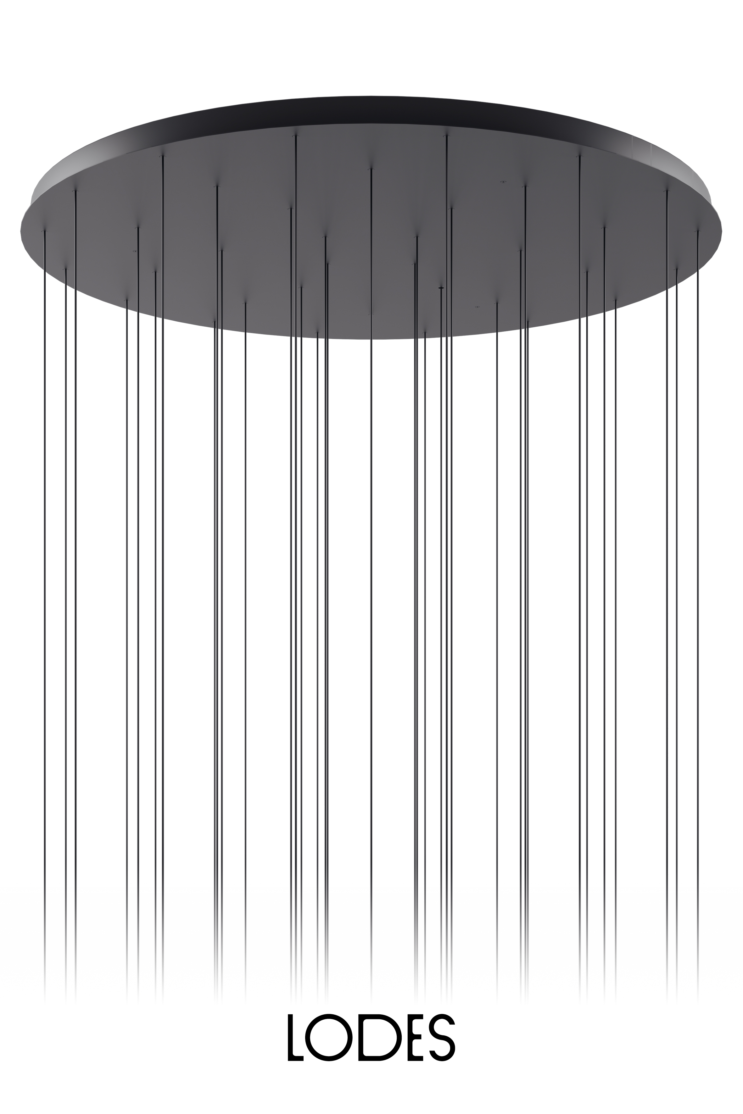 Levně Lodes Kulatá montura pro 36 svítidel LODES, ⌀ 120 cm Barva: Matná černá
