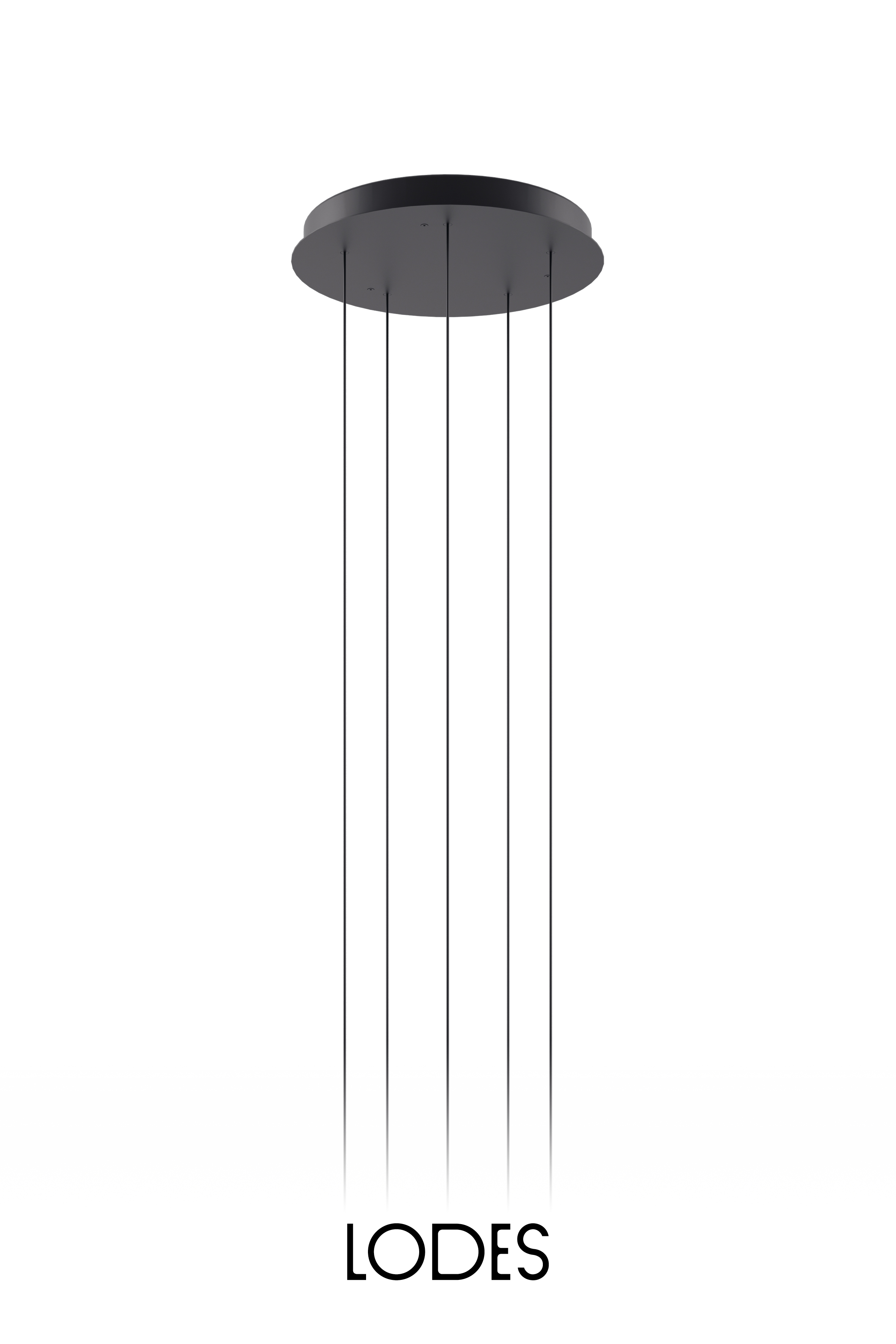 Levně Lodes Kulatá montura pro 5 svítidel LODES, ⌀ 38 cm Barva: Matná černá