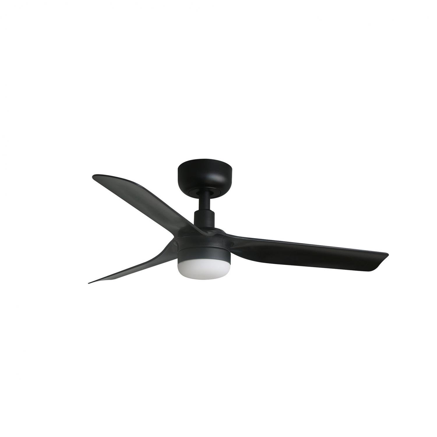 Levně FARO Stropní ventilátor se stmívatelným světlem MINI PUNT S LED, 6 rychlostí, 10W Barva: Černá