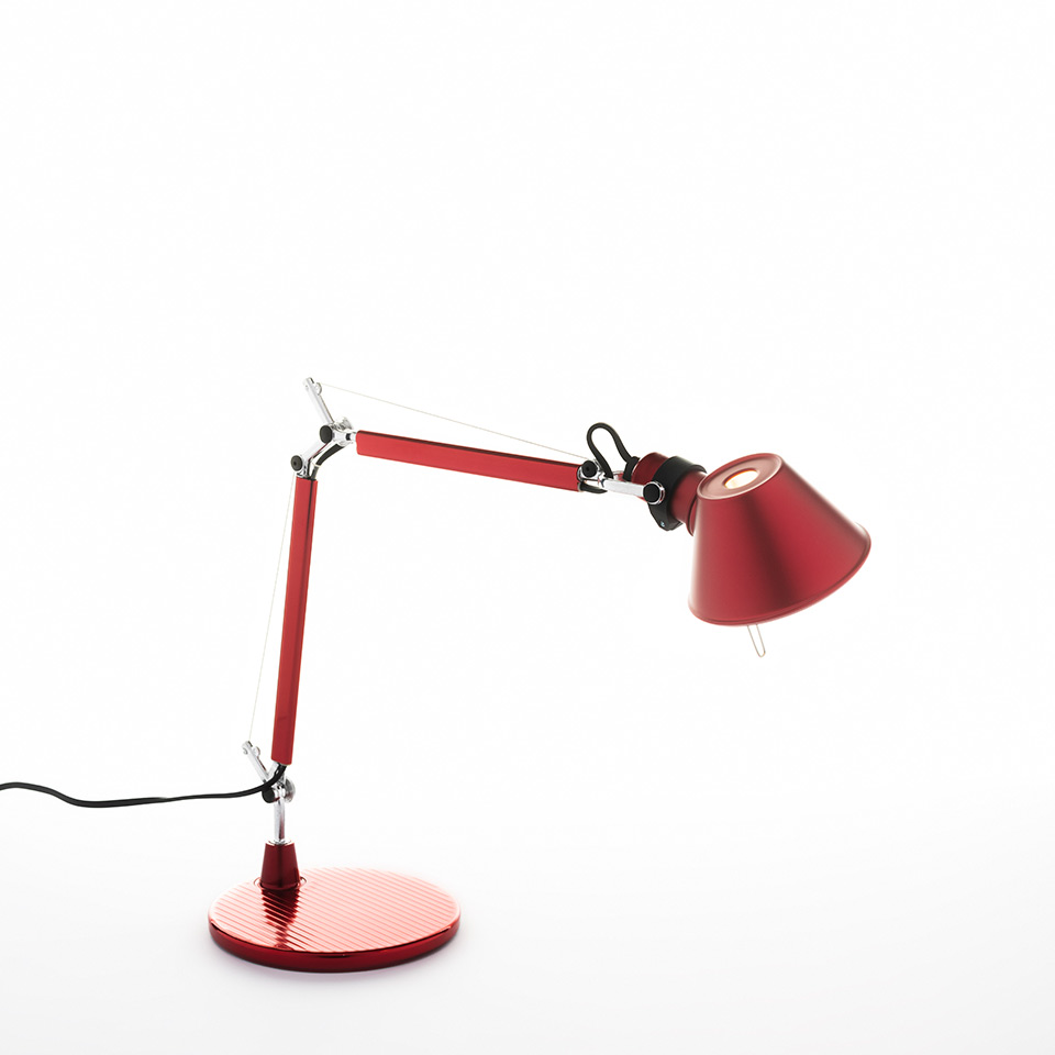 Levně Artemide Designová stolní lampa Tolomeo Micro, 1xE14 Barva: Černá, Základna: Hliníková podpěra