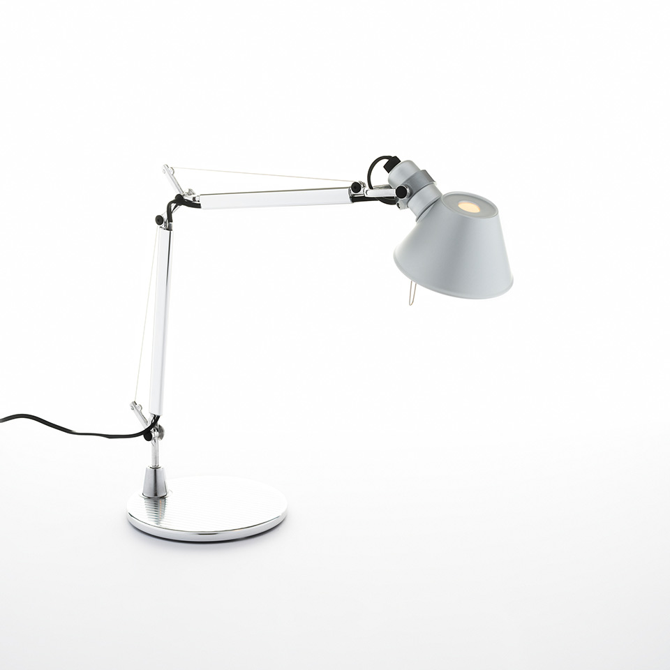 Levně Artemide LED Designová stolní lampa Tolomeo Micro, 7W Teplota světla: 2700K - teplá bílá, Základna: Hliníková podpěra