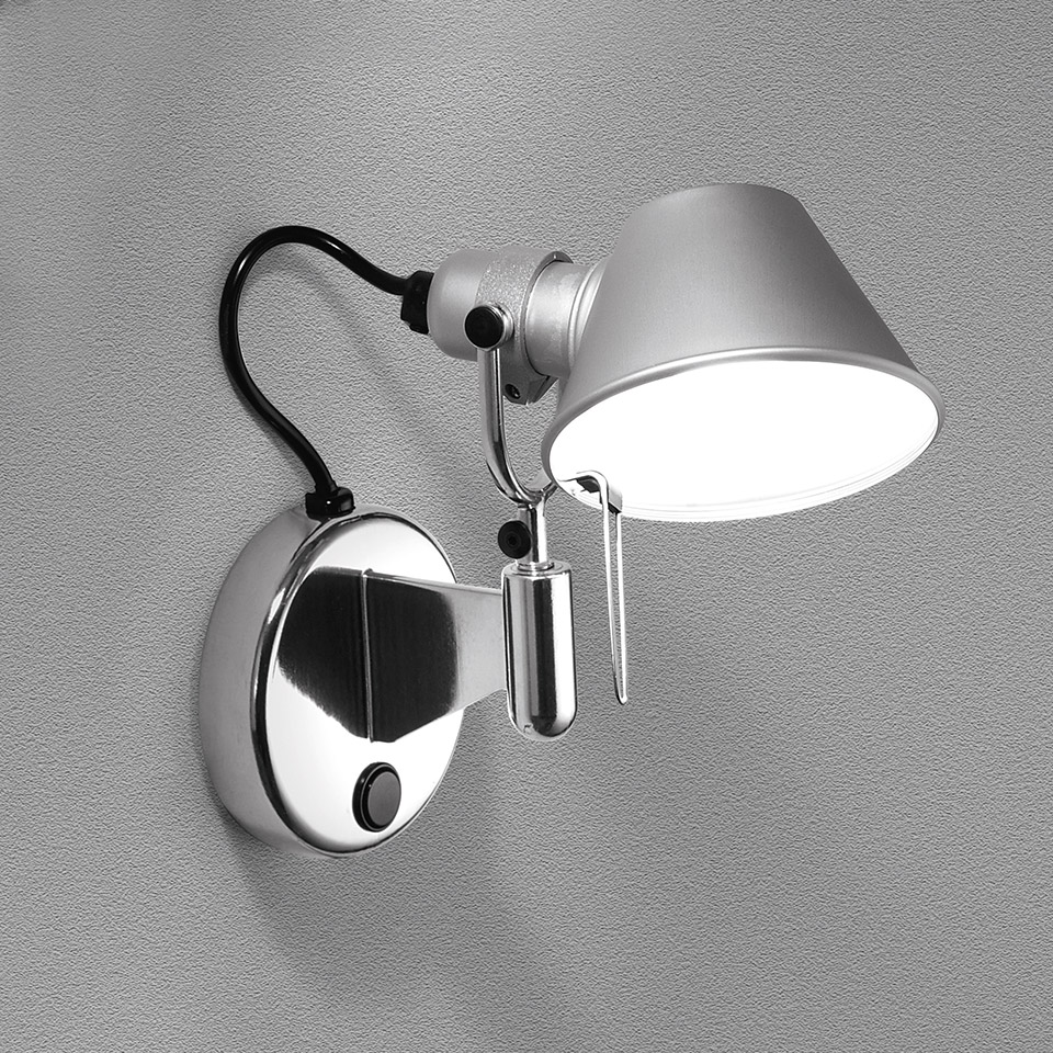 Levně Artemide Designová nástěnná lampa Tolomeo Micro Faretto, 1xE14 Varianta: Bez stmívače