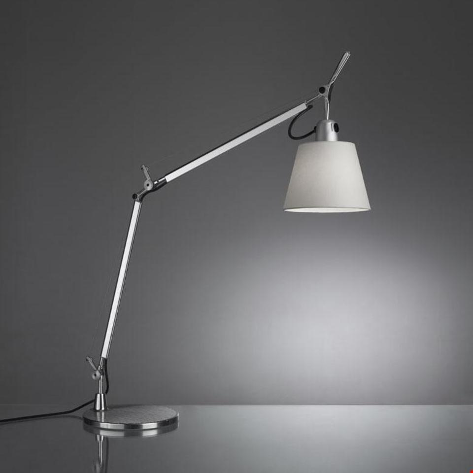 Levně Artemide Designová stolní lampa Tolomeo Basculante, 1xE27 Barva: Saténový difuzor, Základna: Hliníková podpěra