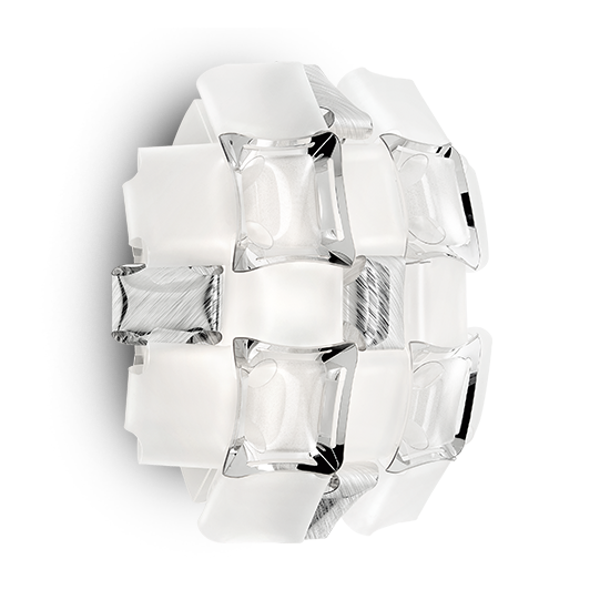 Levně Slamp Stropní/nástěnné svítidlo MIDA APPLIQUE - ROZBALENO Barva: platinová