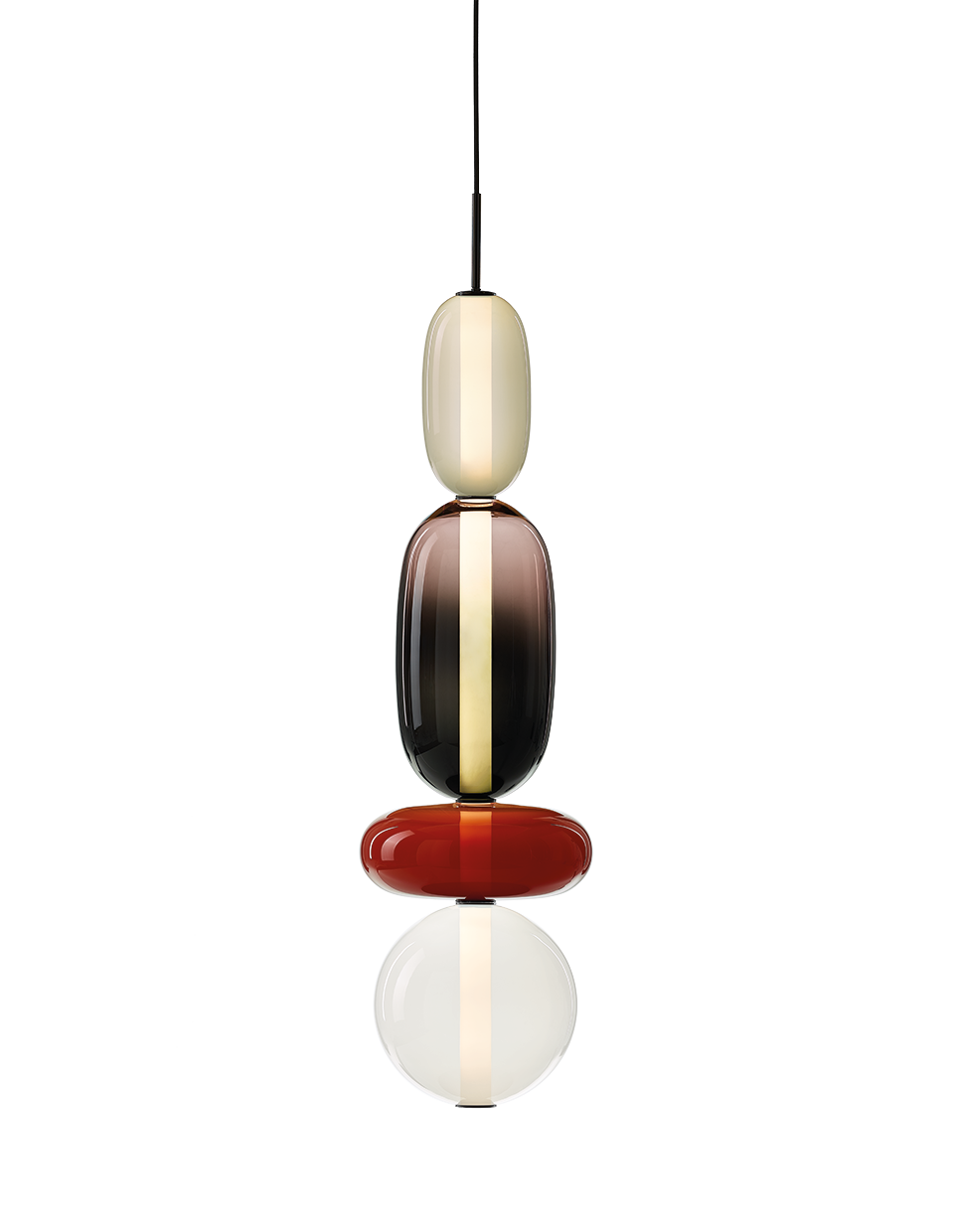 Bomma Luxusní LED závěsné svítidlo Pebbles Large bez baldachýnu Konfigurace: Konfigurace 1