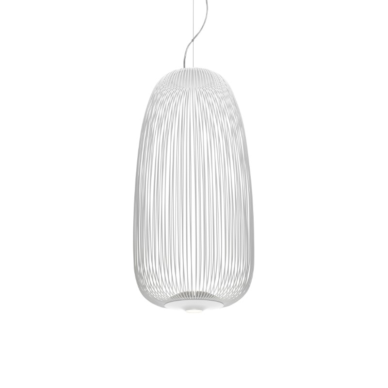 Levně Designové závěsné svítidlo Foscarini Spokes 1, 30W Barva: Bílá, Varianta zdroje: LED