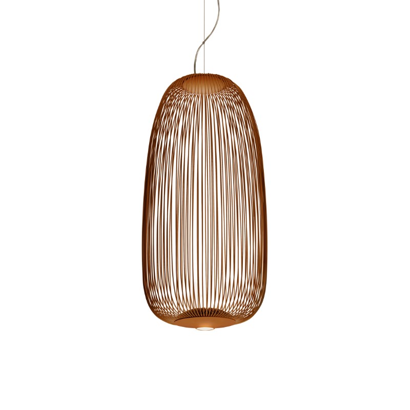 Levně Designové závěsné svítidlo Foscarini Spokes 1, 30W Barva: Měděná, Varianta zdroje: LED