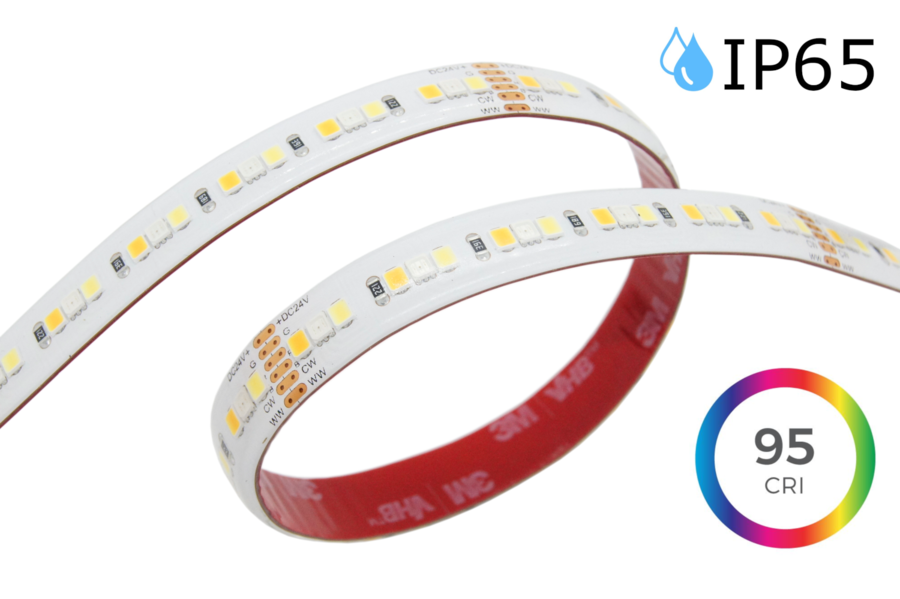 Voděodolný PROFI LED pásek RGB+CCT 34W/m, 24V, IP65, 216LED/m, CRI>95, 12mm