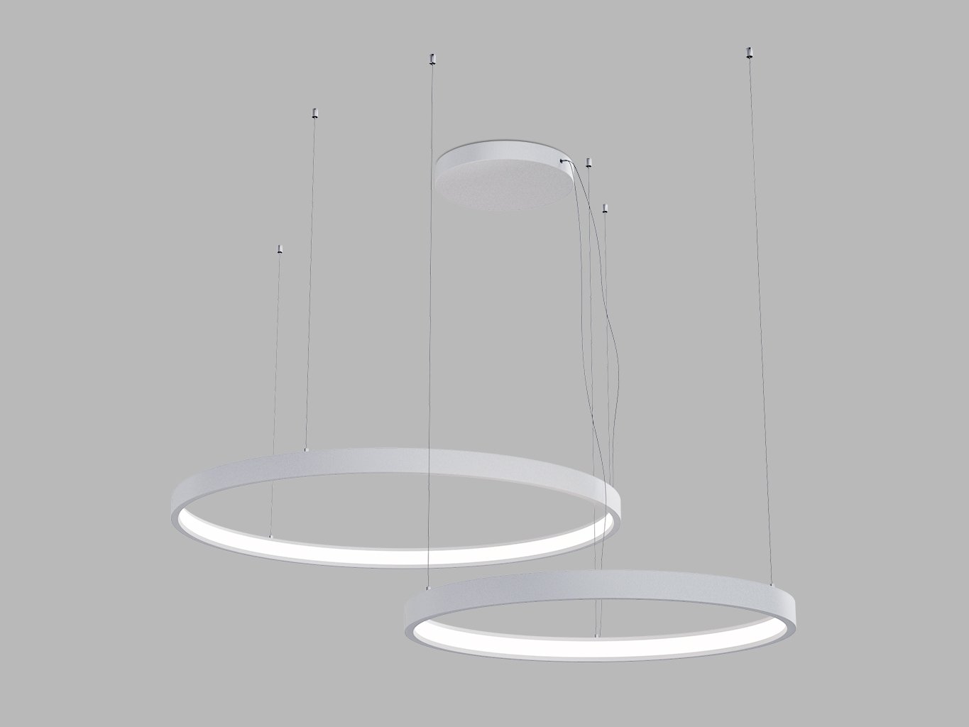 Led2 Závěsné LED svítidlo CIRO SET 2 P-Z, 100W Barva: Bílá, Stmívání, řízení: 3000/4000K DALI/PUSH