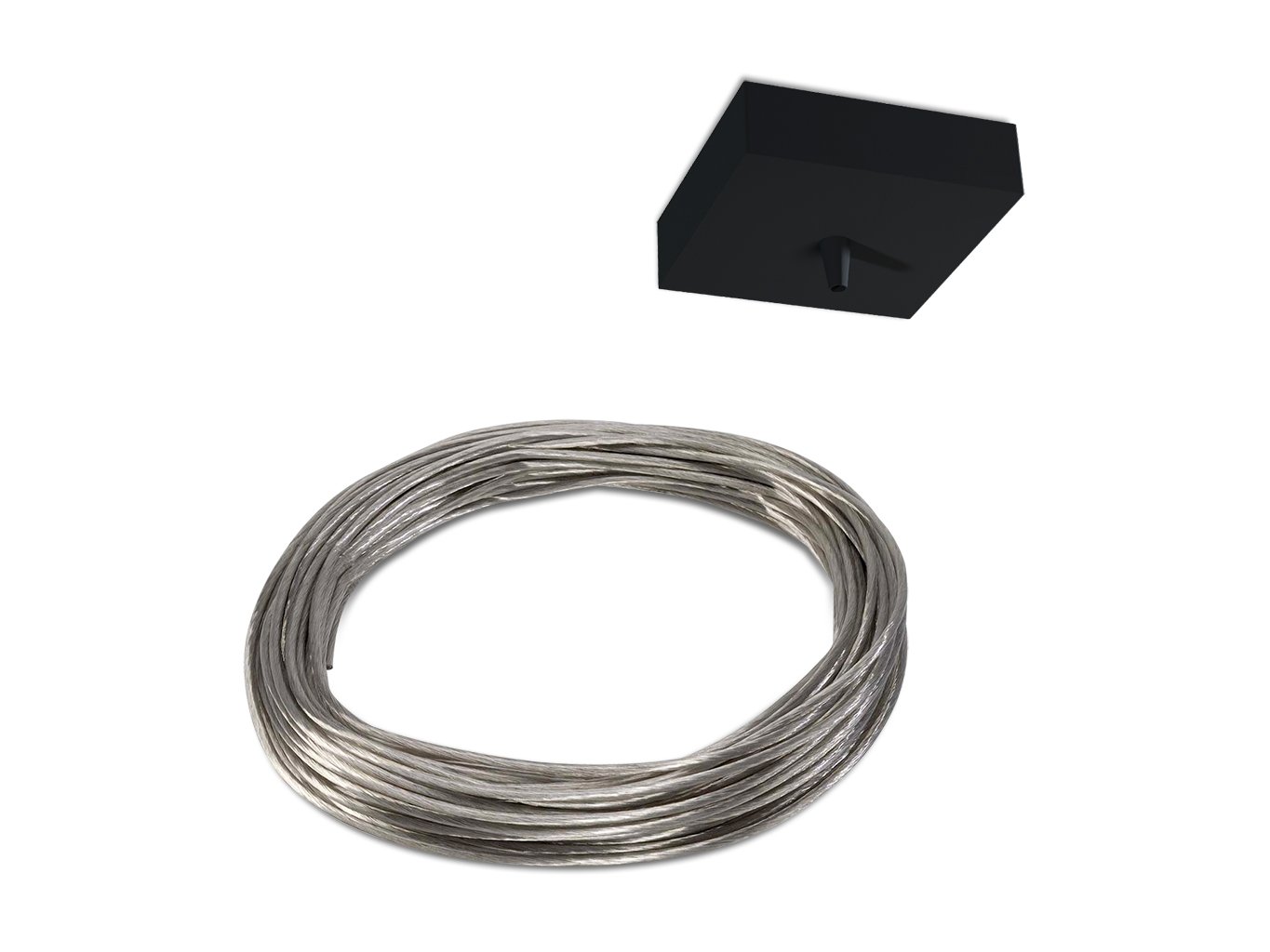 Závěsné lanko 3m a stropní baldachýn pro 48V systém MAG LED2 Barva: Černá