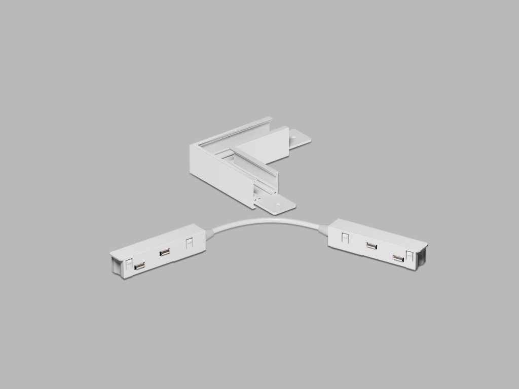 Led2 Rohová horizontální spojka MAG LOW TRACK pro přisazenou/závěsnou lištu 48V, DALI Barva: Bílá