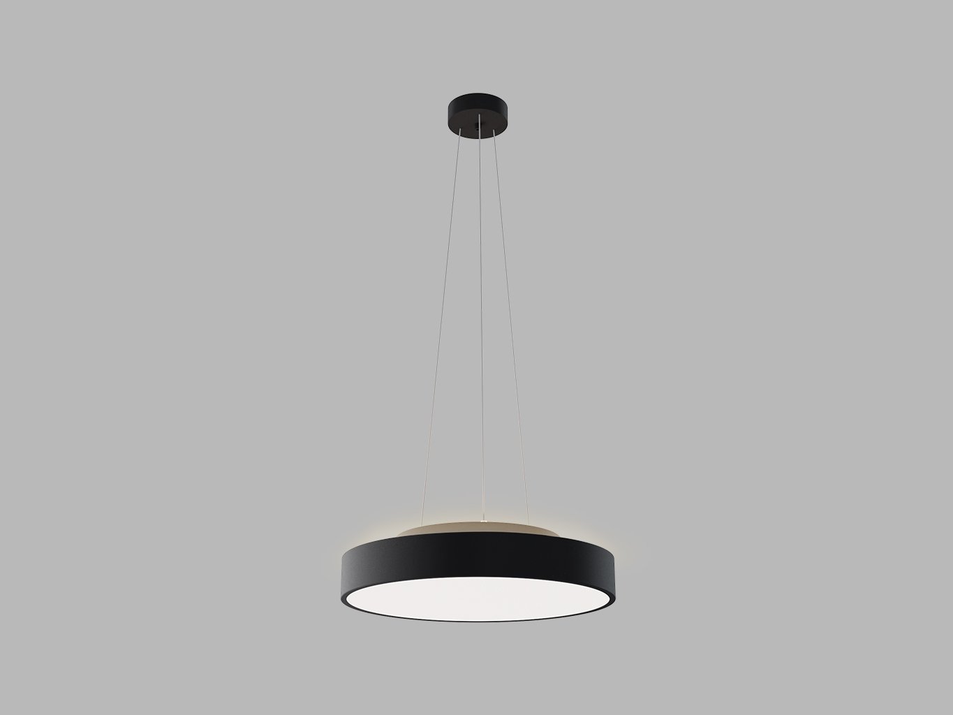 Led2 Závěsné LED svítidlo RINGO II 40 P/N-Z, 32+8W Barva: Černá, Stmívání, řízení: 3000/4000K ON/OFF