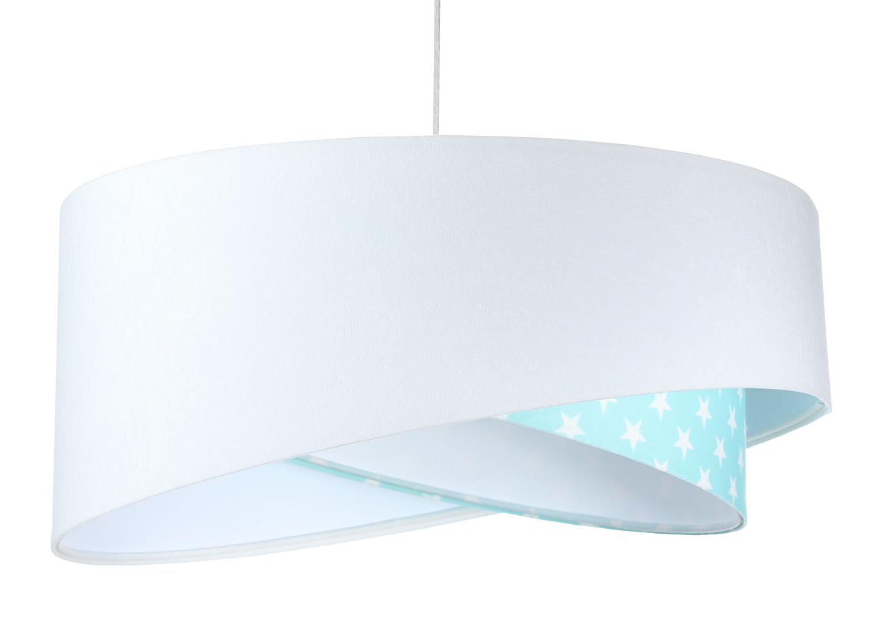 BPS koncept Závěsné svítidlo GALAXY bílé s obrazci, 1xE27, ø 50 cm Barva: Hvězdy s mintovou