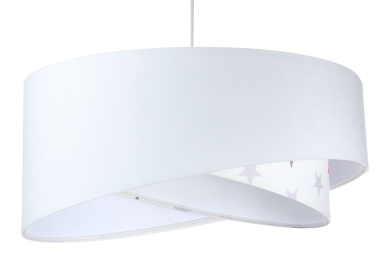 BPS koncept Závěsné svítidlo GALAXY bílé s obrazci, 1xE27, ø 50 cm Barva: Šedé hvězdy