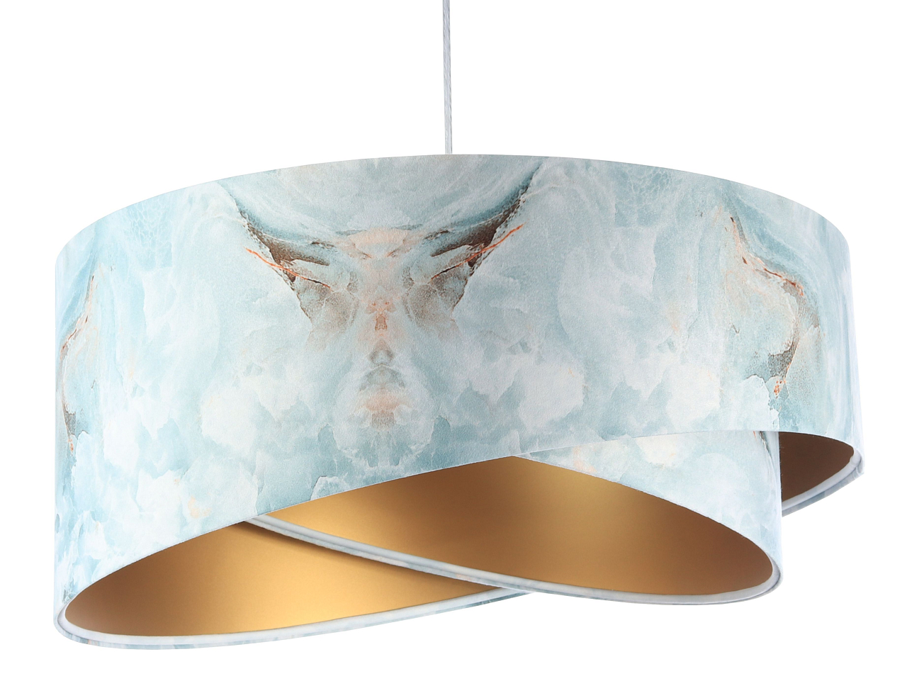 BPS koncept Závěsné svítidlo GALAXY imitace obkladu, 1xE27, ø 50 cm Barva: Zlatá