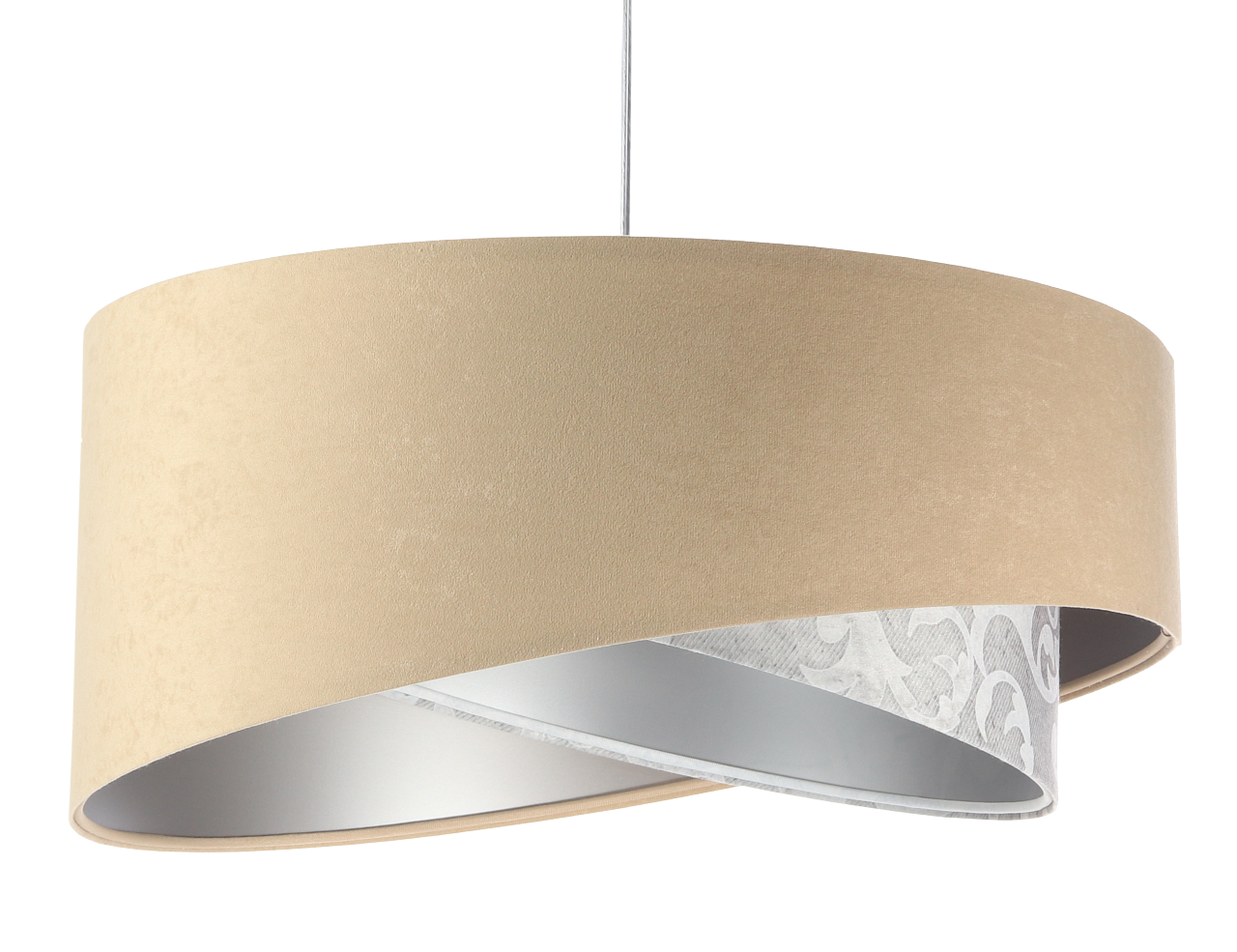 BPS koncept Závěsné svítidlo GALAXY bílé květy , 1xE27, ø 50 cm Barva: Béžová