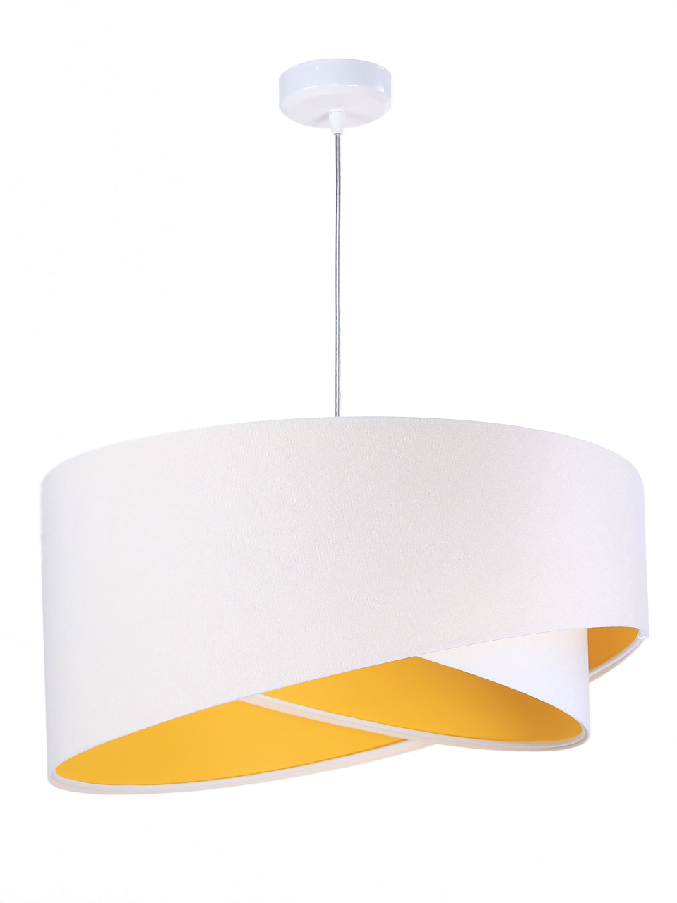 BPS koncept Závěsné svítidlo GALAXY bílé, 1xE27, ø 50 cm Barva: Žlutá
