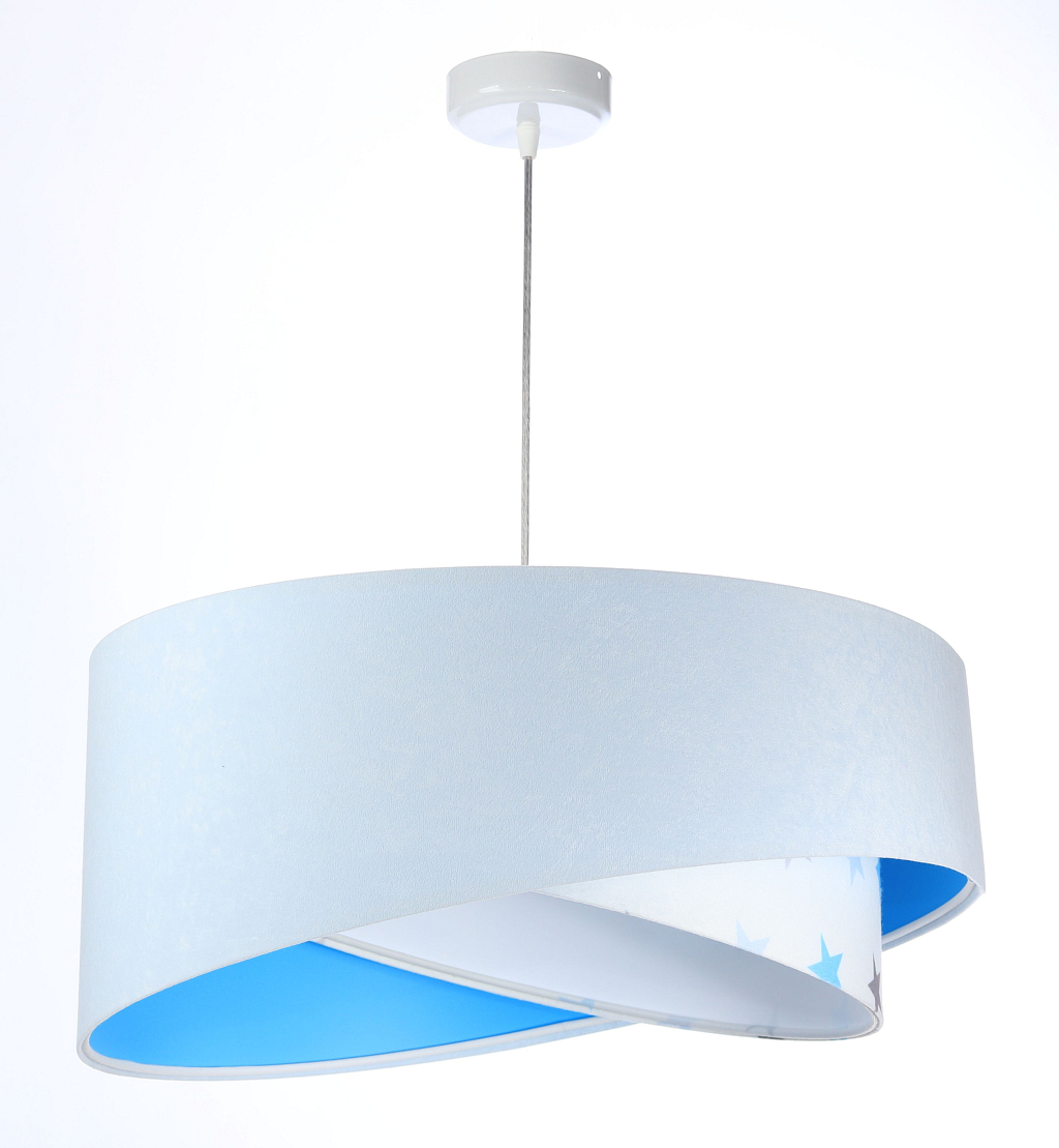 BPS koncept Závěsné svítidlo GALAXY modré hvězdy, 1xE27, ø 50 cm