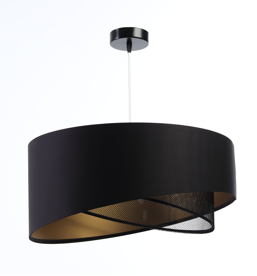 BPS koncept Závěsné svítidlo GALAXY černá síťovina, 1xE27, ø 50 cm