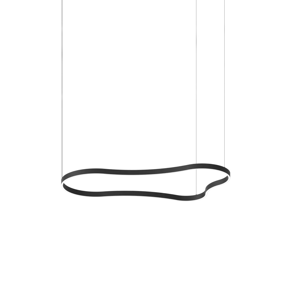 Levně Ideal Lux Závěsné LED svítidlo WAVES, 54W, d. 155,6 cm, CRI90 Barva: Černá