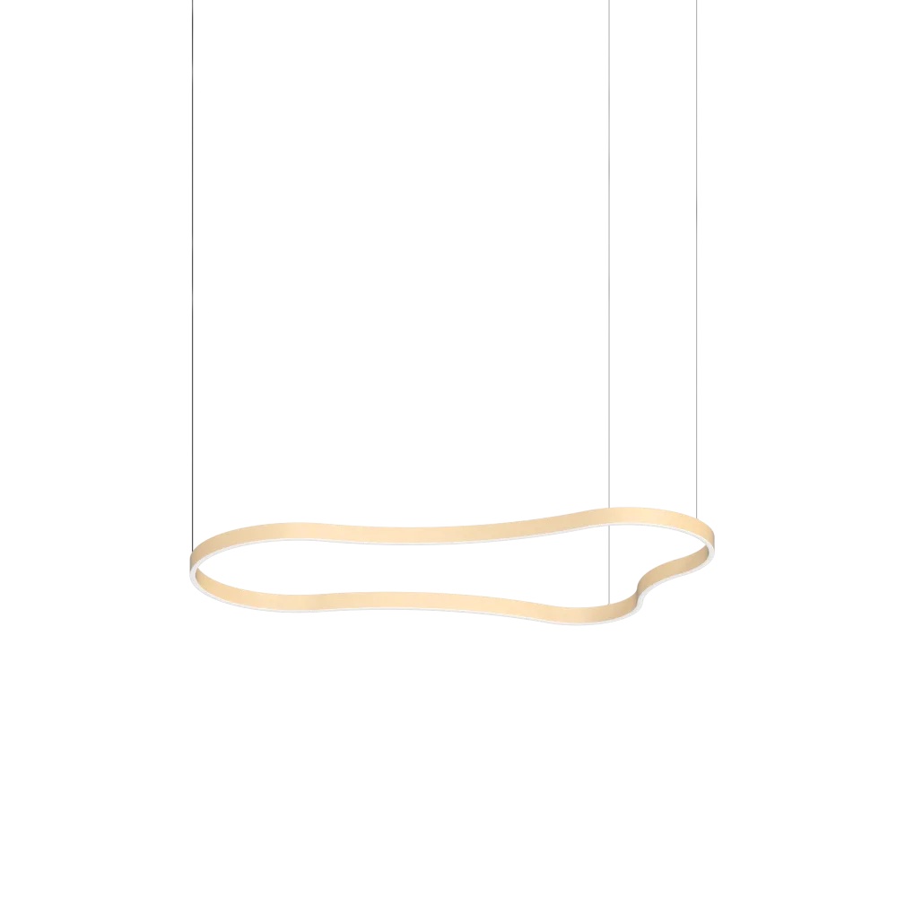 Levně Ideal Lux Závěsné LED svítidlo WAVES, 54W, d. 155,6 cm, CRI90 Barva: Zlatá
