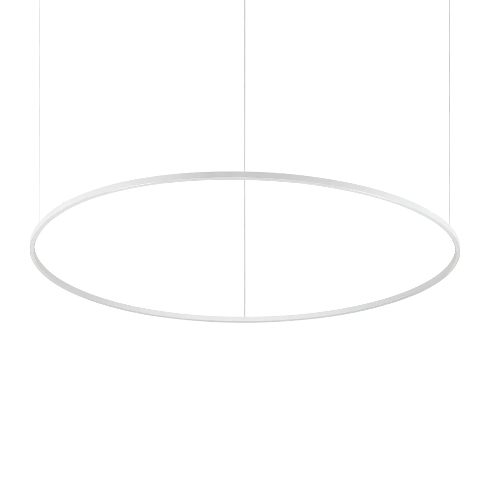 Levně Ideal Lux Závěsné LED svítidlo ORACLE SLIM, 77W, ø 150 cm, CRI90 Barva: Bílá