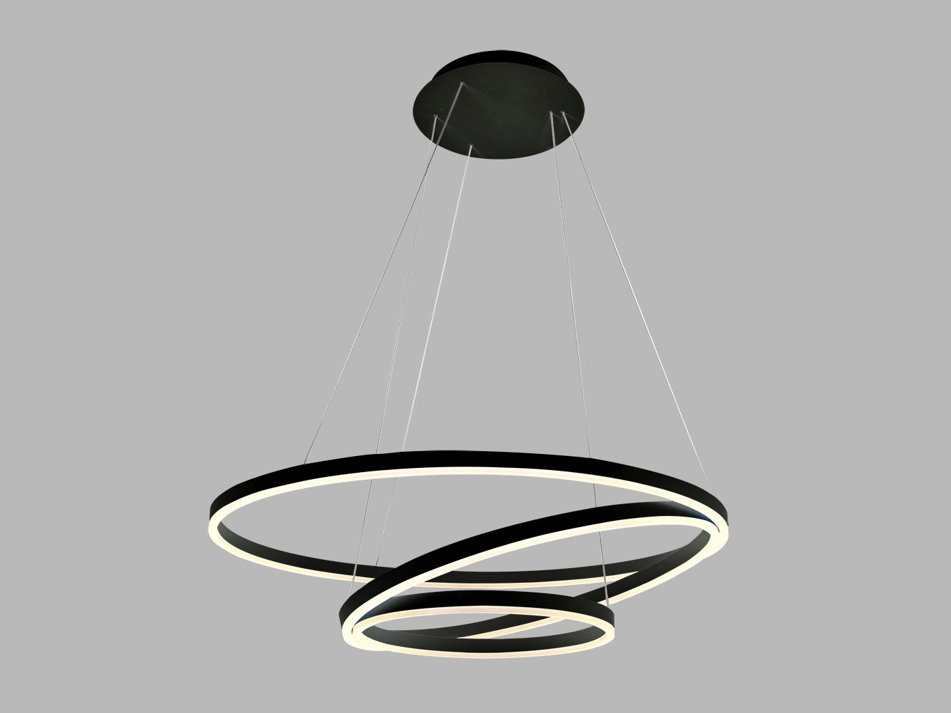 Led2 Závěsné LED svítidlo CIRCLE 3 P-Z, 136W Barva: Černá, Stmívání, řízení: 3000/4000K CASAMBI TW