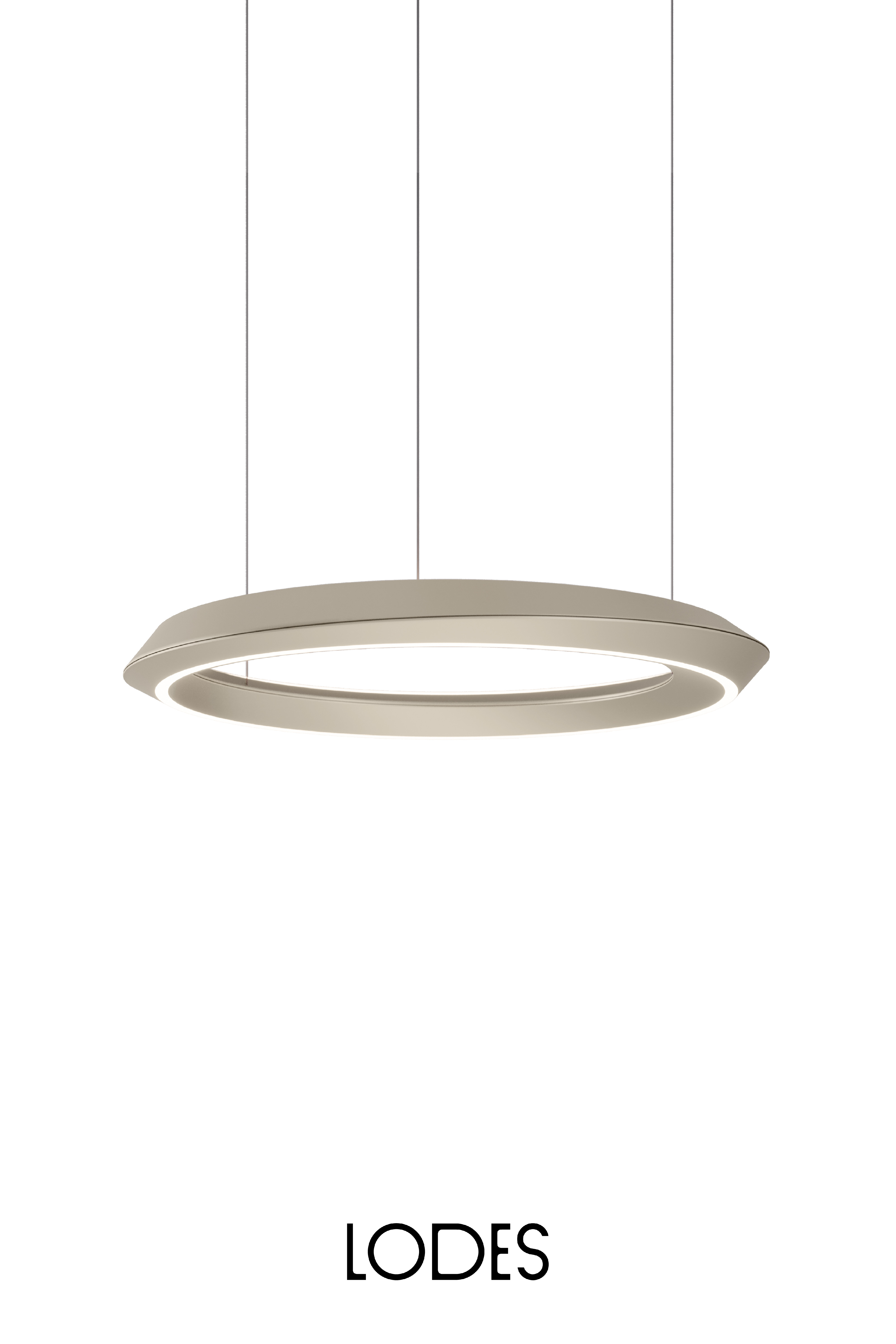 Levně Lodes Závěsné LED svítidlo TIDAL, 33W, ø 60 cm, CRI90 Barva: Champagne + černá montura, Teplota světla: 3000K - teplá bílá, Stmívání, řízení: DALI