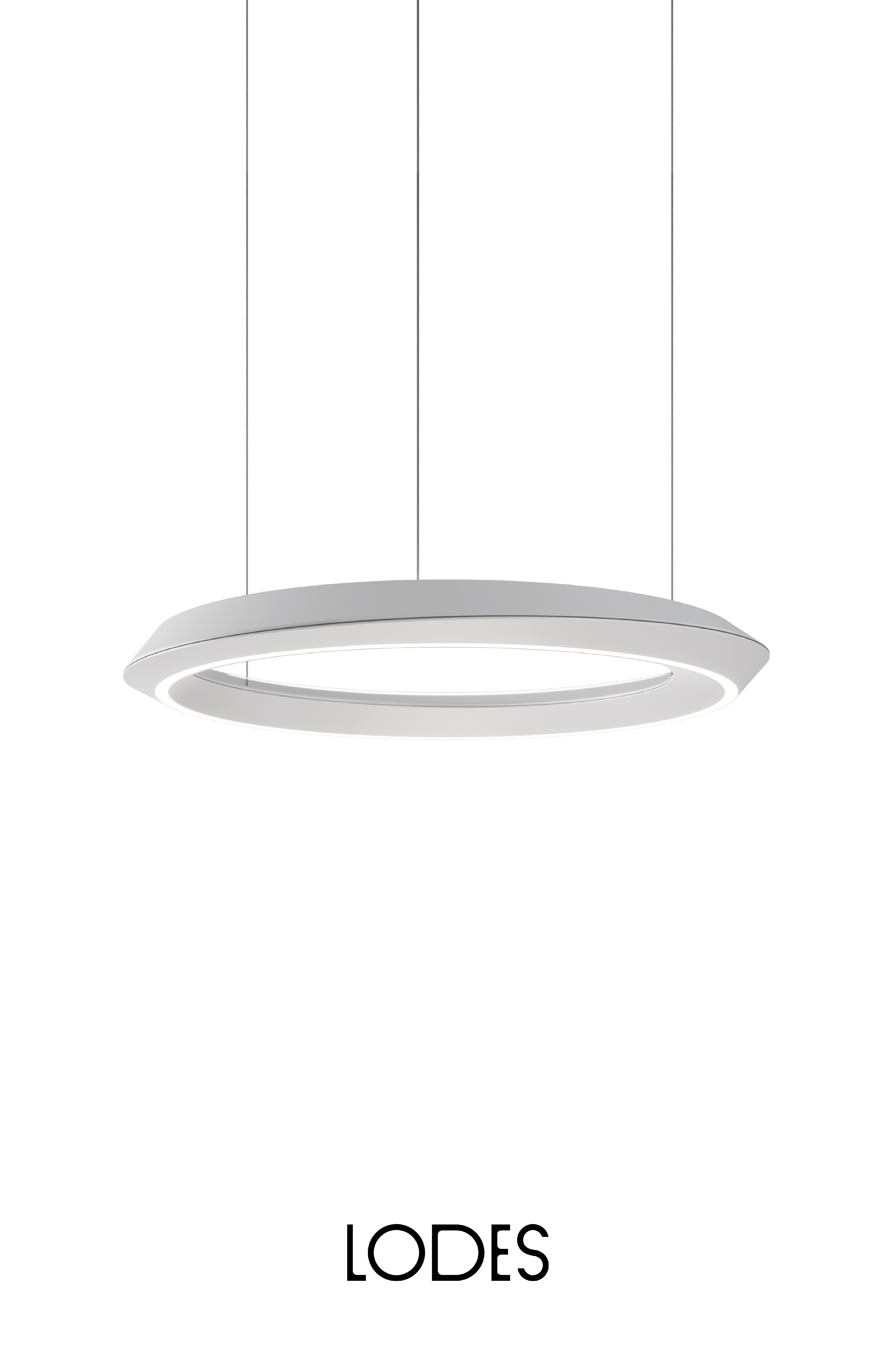 Levně Lodes Závěsné LED svítidlo TIDAL, 33W, ø 60 cm, CRI90 Barva: Bílá + bílá montura, Teplota světla: 2700K - teplá bílá, Stmívání, řízení: DALI