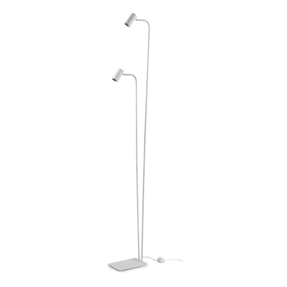 Levně Ideal Lux Stojací lampa GINGER, 2xGU10, v. 211,5 cm Barva: Bílá