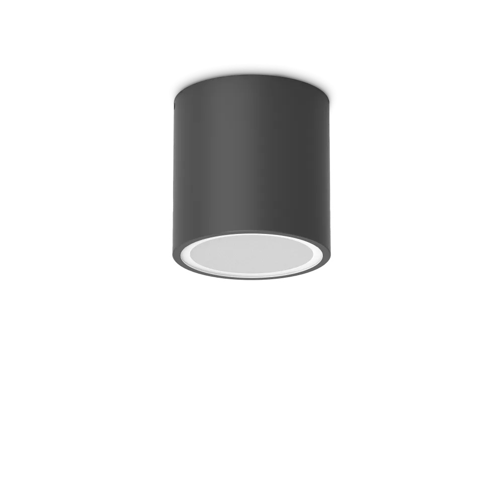 Levně Ideal Lux Venkovní stropní svítidlo TECHO, 1xGU10, Ø 90 mm, IP54 Barva: Černá