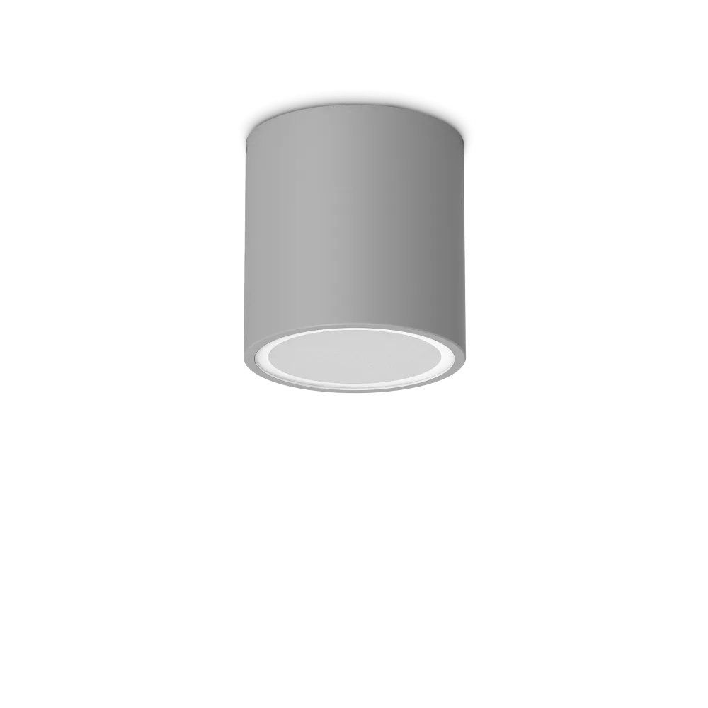 Levně Ideal Lux Venkovní stropní svítidlo TECHO, 1xGU10, Ø 90 mm, IP54 Barva: Šedá