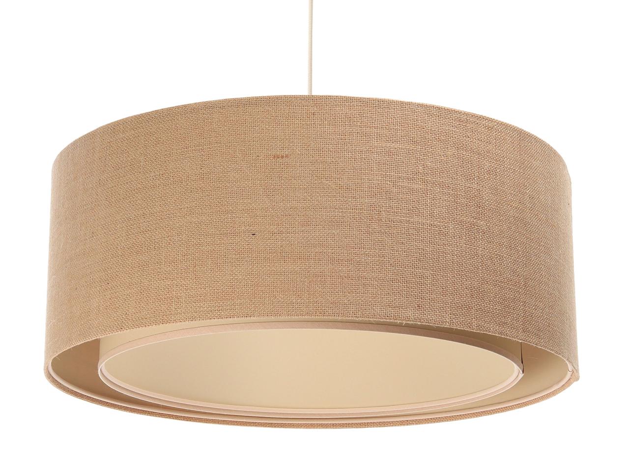 Levně BPS koncept Závěsné svítidlo BOHO, 1xE27, ø 50 cm, v. 20 cm Barva: Konopná béžová