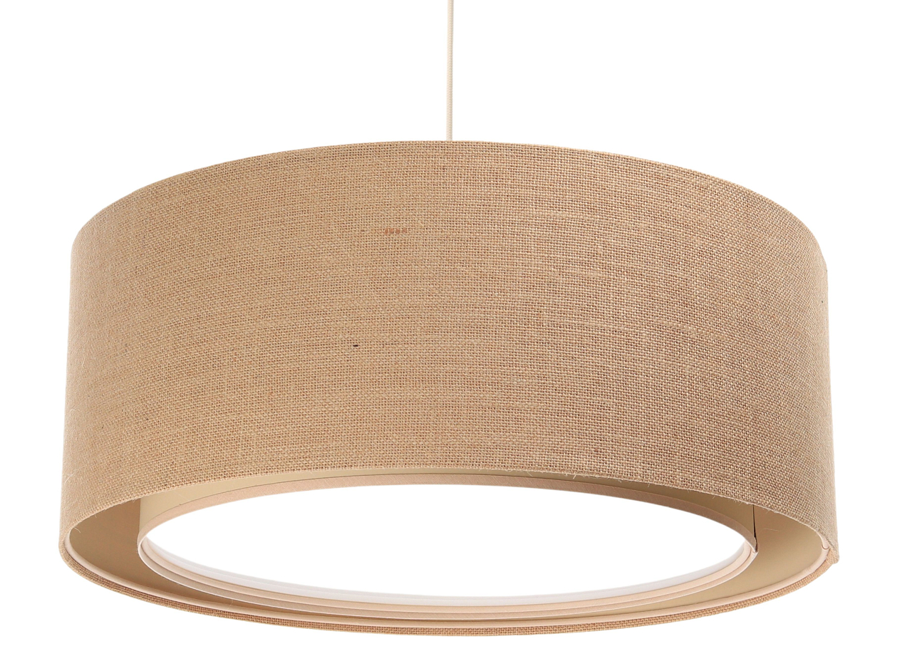 Levně BPS koncept Závěsné svítidlo BOHO, 1xE27, ø 60 cm, v. 20 cm Barva: Přírodní dřevo