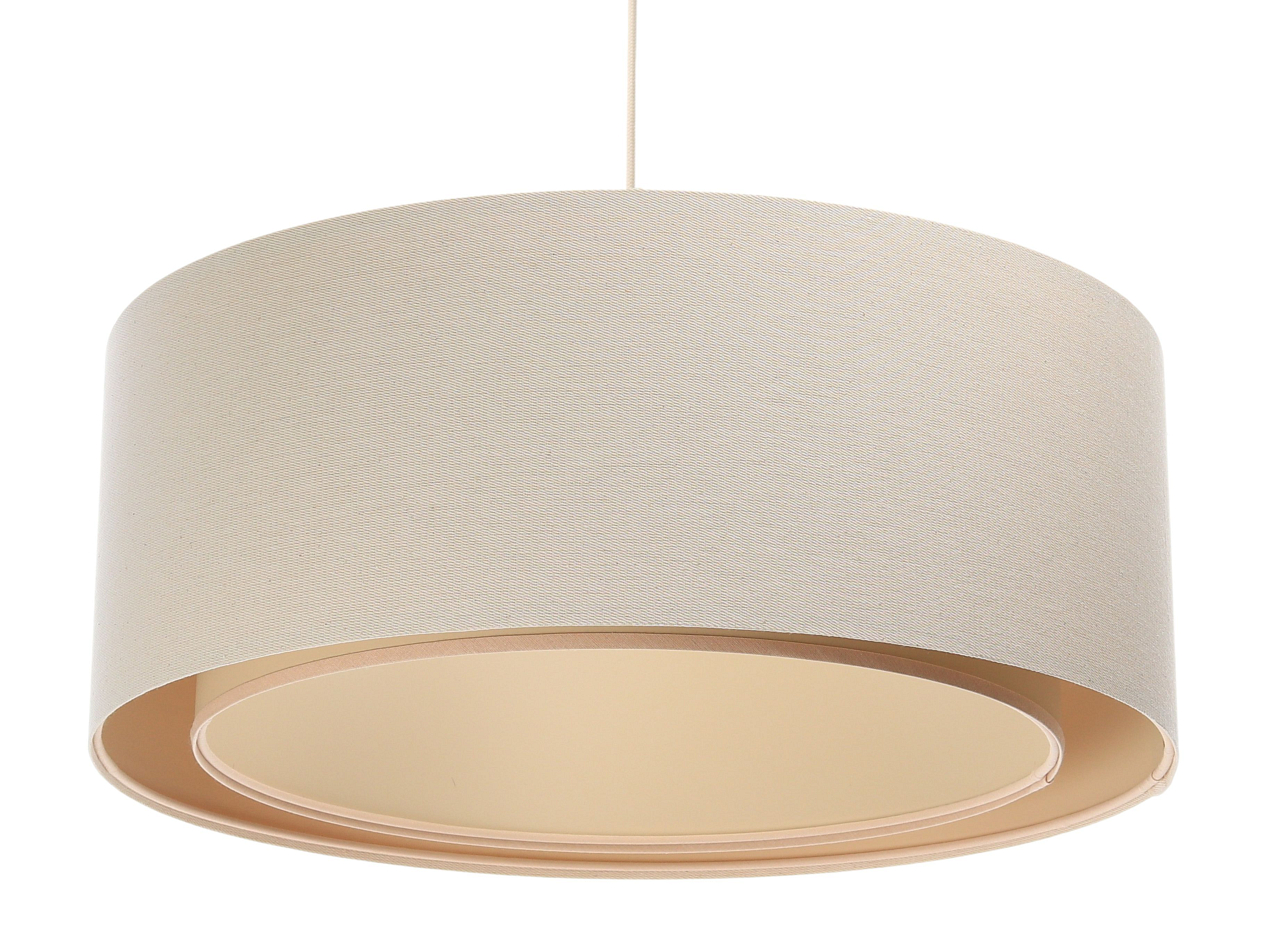 Levně BPS koncept Závěsné svítidlo BOHO, 1xE27, ø 60 cm, v. 20 cm Barva: Lněná béžová