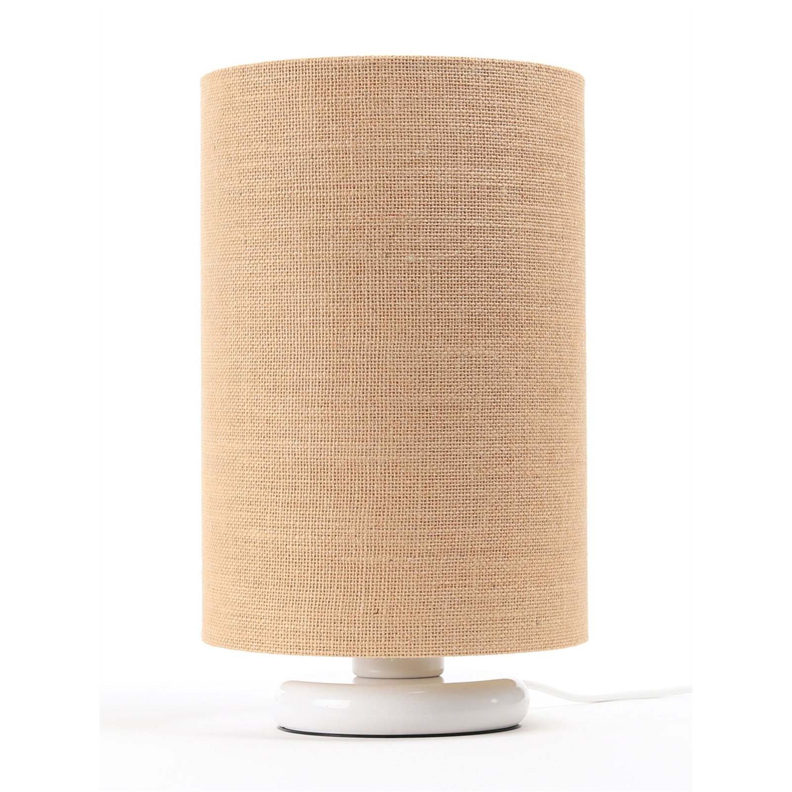 BPS koncept Stolní lampa BOHO přírodní juta, 1xE27, v. 34 cm Barva: Bílá