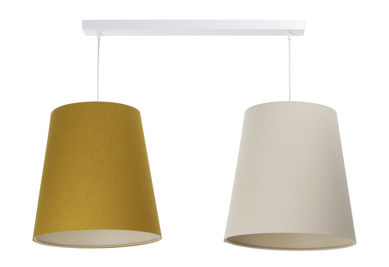 Levně BPS koncept Závěsné lineární svítidlo BOHO, 2xE27, d. 95 cm Barva: Zlatá a béžová