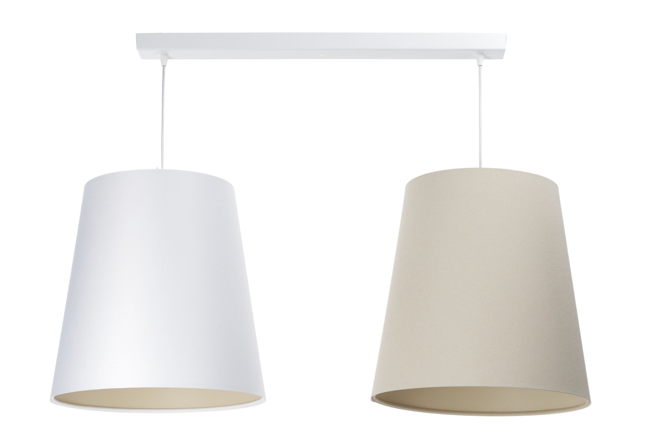 BPS koncept Závěsné lineární svítidlo BOHO, 2xE27, d. 95 cm Barva: Bílá a béžová