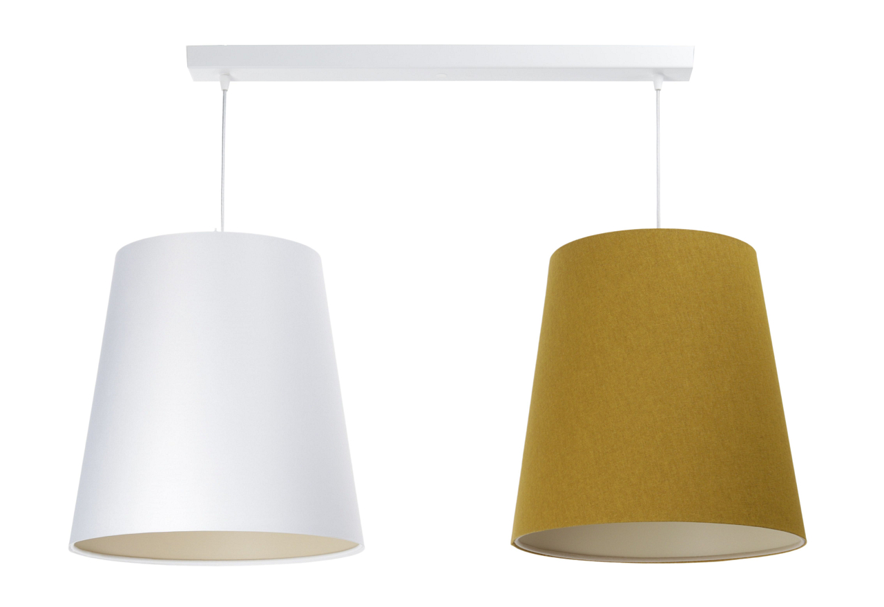 BPS koncept Závěsné lineární svítidlo BOHO, 2xE27, d. 95 cm Barva: Bílá a zlatá