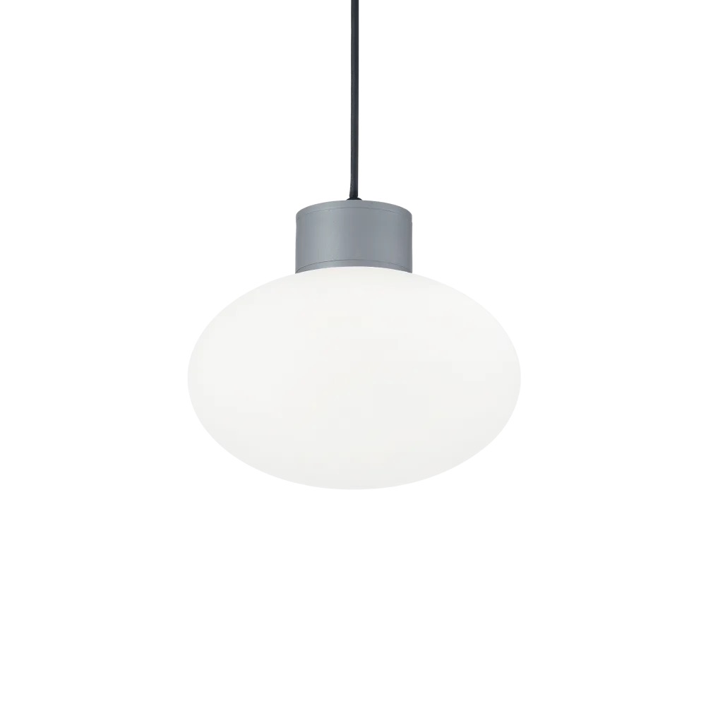 Levně Ideal Lux Venkovní závěsné svítidlo CLIO MSP1, pr.28cm Barva: Šedá
