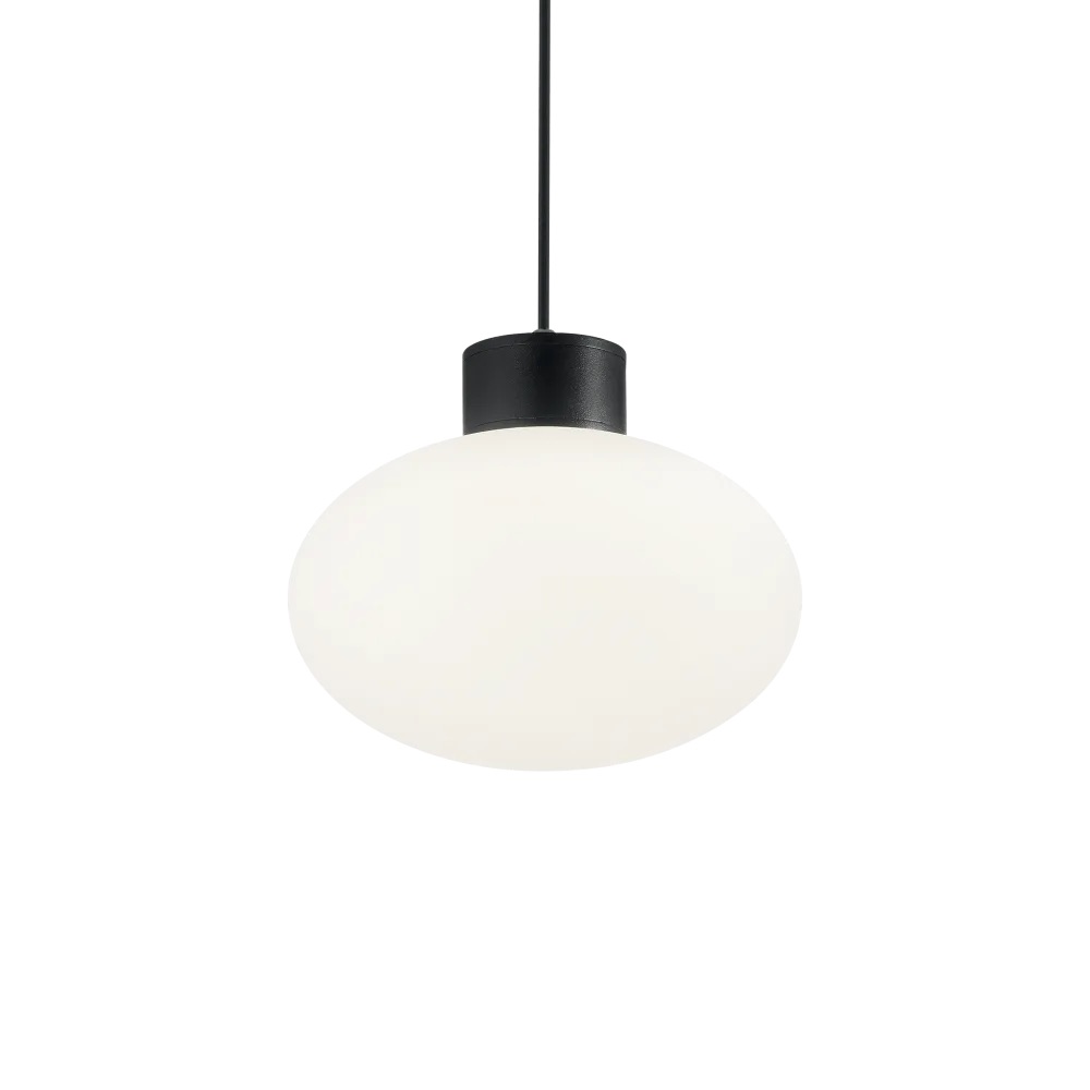 Levně Ideal Lux Venkovní závěsné svítidlo CLIO MSP1, pr.28cm Barva: Černá