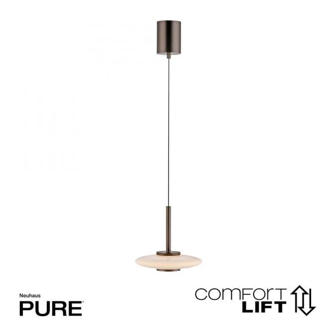 Paul Neuhaus Závěsné LED svítidlo PURE VITRUM, 13W, ø 22 cm, 3000K