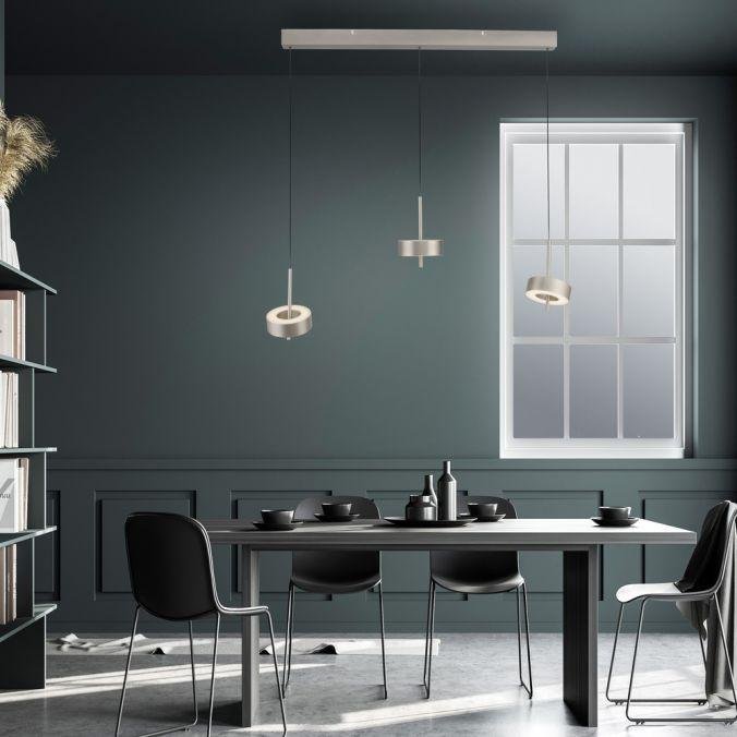 Paul Neuhaus Závěsné LED svítidlo Q-ROTATE, 30W, d. 95 cm, CCT 2700-5000K Barva: Hliník