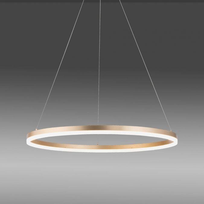 Paul Neuhaus Závěsné LED svítidlo TITUS, 61W, ø 80 cm, 3000K stmívatelné Barva: Mosaz