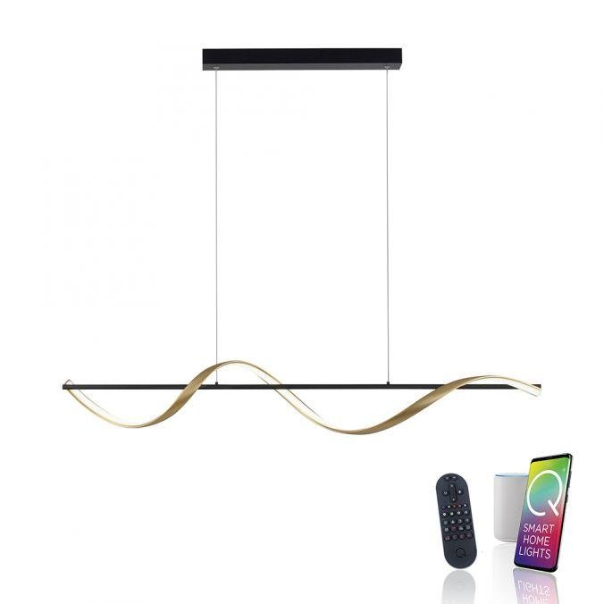 Paul Neuhaus Závěsné LED svítidlo Q-SWING, 28W, d. 121 cm, CCT 2700-5000K Barva: Antracit