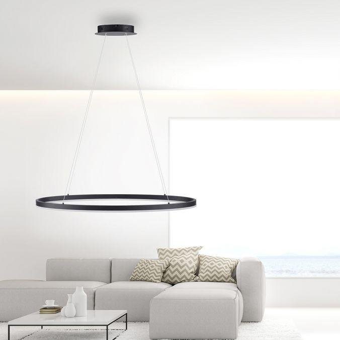 Paul Neuhaus Závěsné LED svítidlo TITUS, 43W, ø 80 cm, 3000K stmívatelné