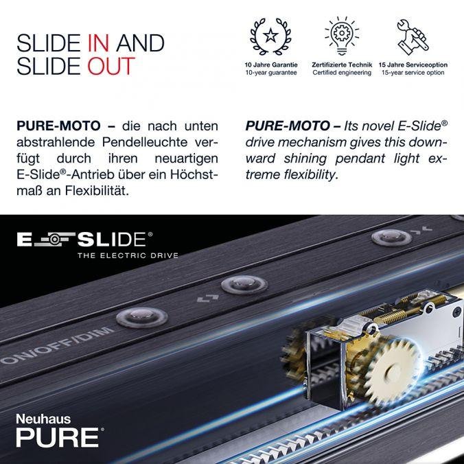 Paul Neuhaus Závěsné LED svítidlo PURE-MOTO, 3x13W, d. 120 cm, 2700-5000K, nastavitelné Barva: Zlatá