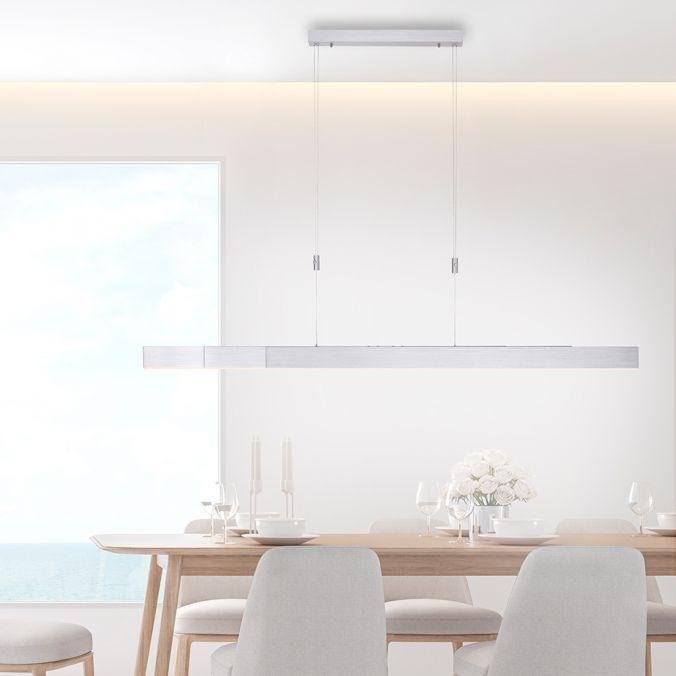 Paul Neuhaus Závěsné LED svítidlo PURE-MOTO, 3x13W, d. 120 cm, 2700-5000K, nastavitelné Barva: Hliník